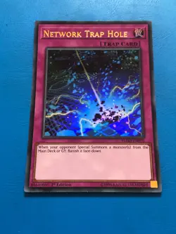 YUGIOH Ultra Rare Network Trap Hole FLOD-EN076 1st Edition - Image 1