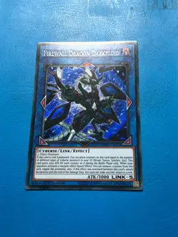 YUGIOH Secret Rare Firewall Dragon Darkfluid CHIM-EN037 1st Edition - Image 1