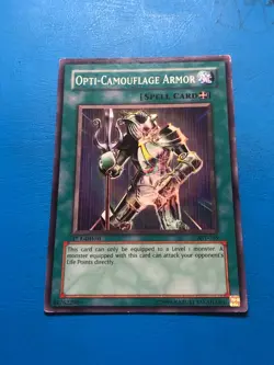 YUGIOH Common Opti-Camouflage Armor AST-035 1st Edition PLAYED - Image 1