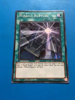 YUGIOH Secret Rare Miracle Rupture BLAR-EN014 1st Edition - Image 1