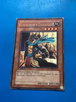 YUGIOH Rare Gravekeeper's Commandant FOTB-EN015 1st Edition PLAYED - Image 1