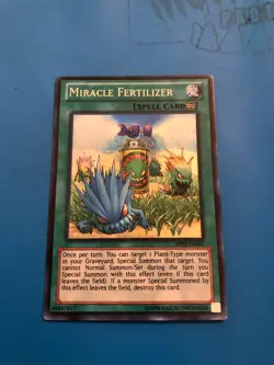 YUGIOH Super Rare Miracle Fertilizer AP03-EN007 - Image 1