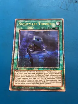 YUGIOH Quarter Century Rare Nightmare Throne LEDE-EN061 1st Edition - Image 1