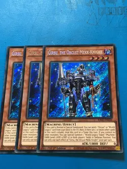 YUGIOH Secret Rare Girsu, The Orcust Mekk-Knight RA03-EN026 1st Edition - Image 1