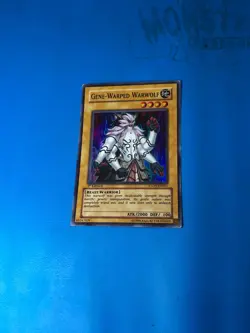YUGIOH Super Rare Gene-Warped Warwolf STON-EN001 1st Edition PLAYED - Image 1