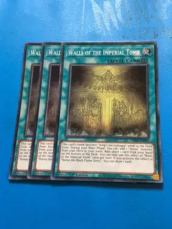 YUGIOH 3x Super Rare Walls Of The Imperial Tomb PHNI-EN065 1st Edition - Image 1