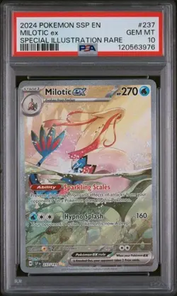 2024 Pokemon Surging Sparks #237/191 Milotic ex Special Illustration Rare PSA 10 - Image 1