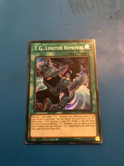 YUGIOH Secret Rare T.G. Limiter Removal AGOV-EN049 1st Edition - Image 1
