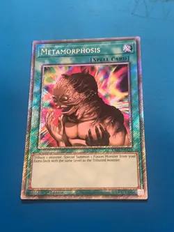 YUGIOH Platinum Secret Rare Metamorphosis RA04-EN123 1st Edition - Image 1