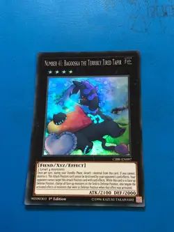 YUGIOH Super Rare Number 41: Bagooska The Terribly Tired Tapir CIBR-EN097 1st Ed - Image 1