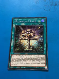 YUGIOH Secret Rare Millennium Ankh INFO-EN053 1st Edition - Image 1