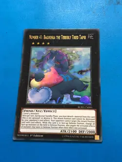 YUGIOH Ultra Rare Number 41: Bagooska The Terribly Tired Tapir Mixed Sets 1st Ed - Image 1