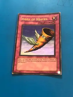 YUGIOH Ultra Rare Horn Of Heaven MRD-E130 PLAYED - Image 1
