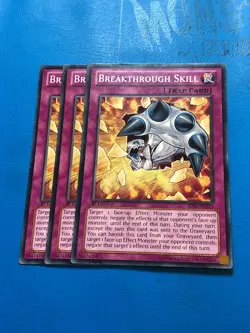 YUGIOH 3x Common Breakthrough Skill SDLI-EN035 1st Edition - Image 1