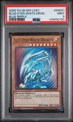 YUGIOH - BLUE-EYES WHITE DRAGON - LCKC-EN001 - PSA 9 - Image 1