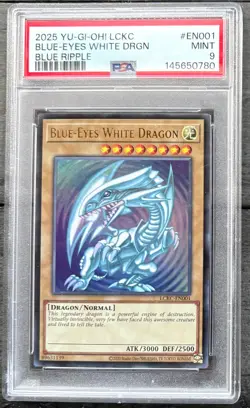 YUGIOH - BLUE-EYES WHITE DRAGON - LCKC-EN001 - PSA 9 - Image 3