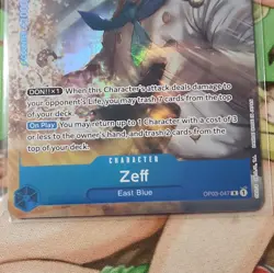 2023 One Piece Pillars of Strength Zeff Alternate Art Rare #OP03-047 - Image 3