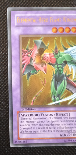 Yugioh TLM-EN035 Elemental Hero Flame Wingman Ultimate Rare 1st Edition - Image 4