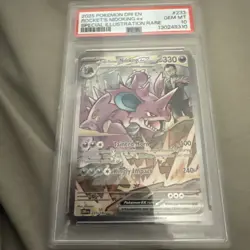 Team Rocket's Nidoking 233/182 PSA 10 Gem Mint Destined Rivals SIR Pokemon TCG - Image 1