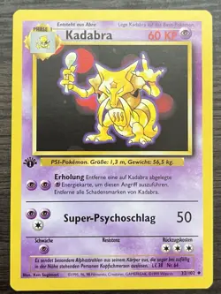 Kadabra 32/102 GERMAN 1st Edition Pokemon TCG WOTC Base Set MINT - Image 1
