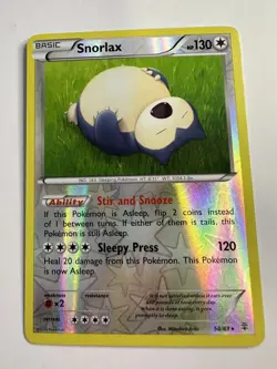 Pokemon TCG Snorlax Generations 58/83 Regular Rare Non Holo Near Mint - Image 1