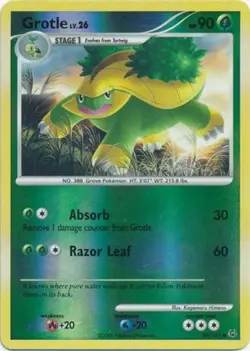 1x Grotle - 49/127 - Uncommon - Reverse Holo Heavily Played Pokemon Platinum - Image 1
