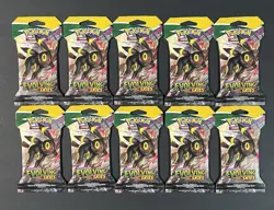 Pokemon Evolving Skies Sleeved Booster Pack Lot Of 10 Factory Sealed Umbreon - Image 1