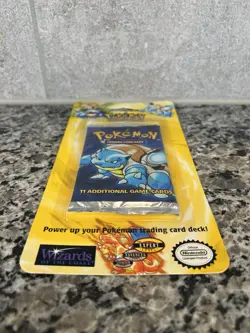 Pokemon Unlimited Base Set 1999 Blister Pack Blastoise Artwork Sealed - Image 3