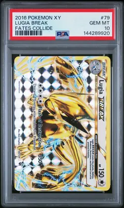 2016 POKEMON XY FATES COLLIDE #79 LUGIA BREAK PSA 10 - Image 1