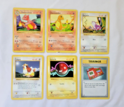 Pokemon 1999 Shadowless Base Set 6 Lot Charmander Charmeleon Rattata Pidgey (MP) - Image 1