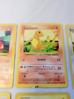 Pokemon 1999 Shadowless Base Set 6 Lot Charmander Charmeleon Rattata Pidgey (MP) - Image 5