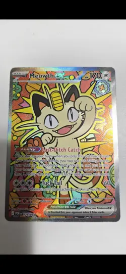 Pokemon TCG Meowth ex 121/088 Special Illustration Rare Perfect Order - Image 1