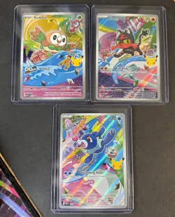 Pokemon TCG First Partner Illustration Collection Series 1 Gen 7 Alola Starters - Image 1