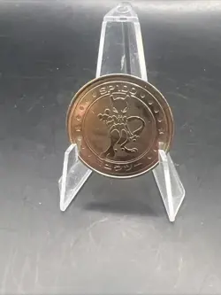 MEWTWO Pokemon Battle Coin Silver Japanese Very Rare Nintendo Japan - Image 1