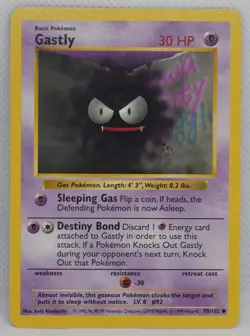 Gastly 050/102 Base Set (Shadowless) Regular Pokemon TCG - Image 1