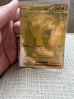 Mega Charizard X Ex 130/094 Gold Secret Rare Phantasmal Flames Pokemon TCG MINT - Image 3