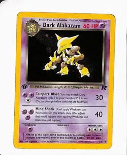 1st Edition Dark Alakazam 1/82 - Team Rocket - Holo - Pokemon - Image 1