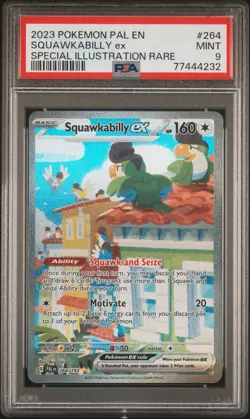 PSA 9 Squawkabilly ex SIR Paldea Evolved 264/193 Pokemon Scarlet & Violet 2023 - Image 1
