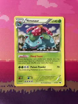 Pokemon Card Venusaur Dark Explorers Cosmo Holo Rare 3/108 NM - Image 1