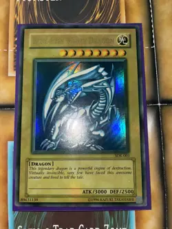 Yu-Gi-Oh! TCG Blue-Eyes White Dragon SDK-001 MISPRINT Faded Error - MP (1C) - Image 1