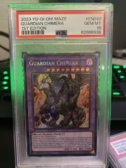 2023 Yu-Gi-Oh! Guardian Chimera Collector's Rare MAZE-EN049 PSA 10 GEM MINT - Image 1