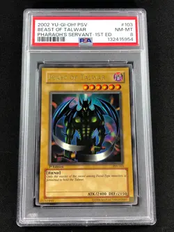 Yugioh 2002 Beast Of Talwar 1st PSV-103 PSA 8 Ultra Rare - Image 1