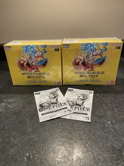 One Piece Adventure On Kami’s Island Booster X2 Sealed Eng + Dash Packs In Hand - Image 1