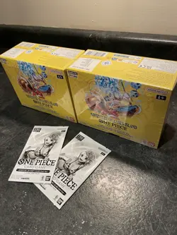 One Piece Adventure On Kami’s Island Booster X2 Sealed Eng + Dash Packs In Hand - Image 2