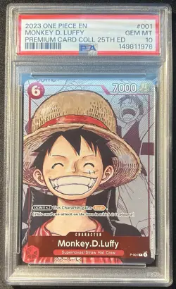 One Piece Monkey D Luffy P-001 25th Anniversary Promo PSA 10 English - Image 1