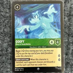 Disney Lorcana Winterspell Goofy Ghost of Jacob Marley 83/204 Super Rare NM/Mint - Image 1