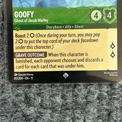 Disney Lorcana Winterspell Goofy Ghost of Jacob Marley 83/204 Super Rare NM/Mint - Image 4