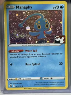 Manaphy Prize Pack Series 3 Cosmos Holo Play! Pokemon Stamped Promo 041/172 - Image 1