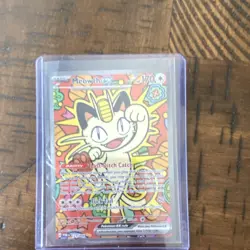 Pokemon TCG Meowth EX Full Art Holo Rare Card 170 HP Basic 121/SM-P 2019 - Image 1