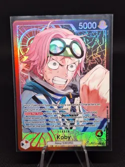 One Piece CCG Koby OP11-001 Leader Holo 5000 Power Bandai Ryuda English Card - Image 1